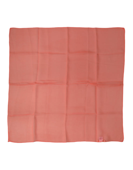 Orange Silk Neck Wrap Square Foulard  Scarf
