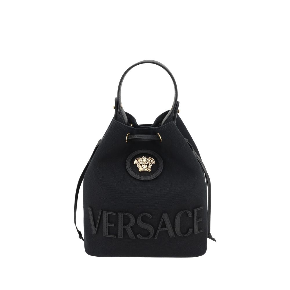 Black Fabric Backet Bag
