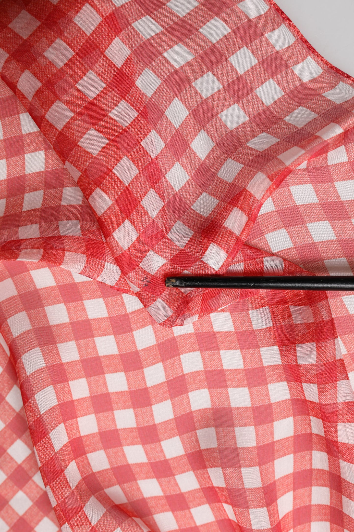 Red Checkered Plaid Neck Wrap Shawl  Scarf