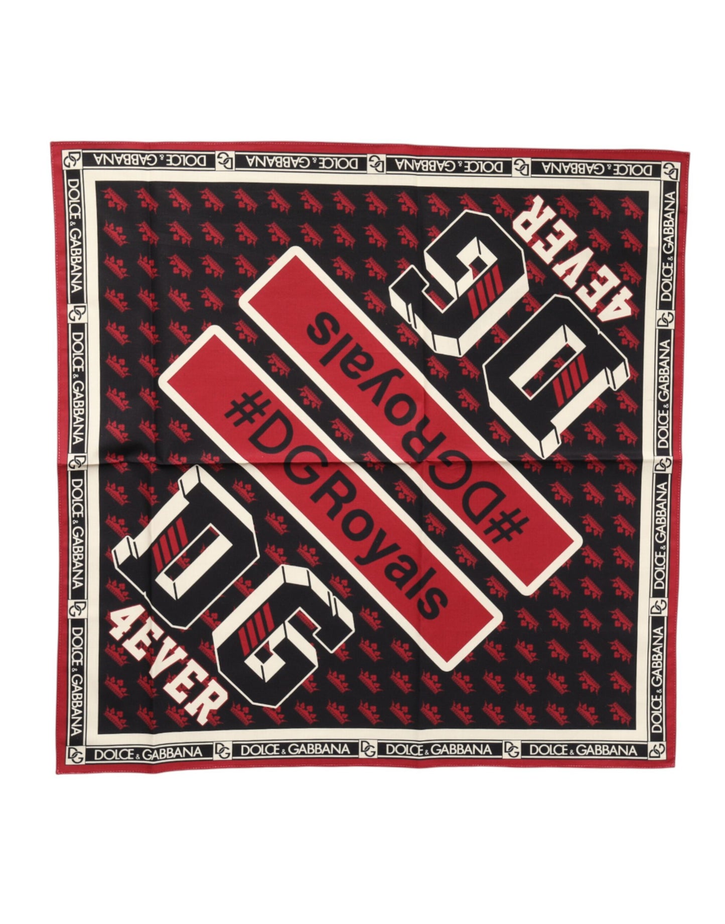 Multicolor #DGRoyals Square Foulard 50cm x 49.5cm Scarf