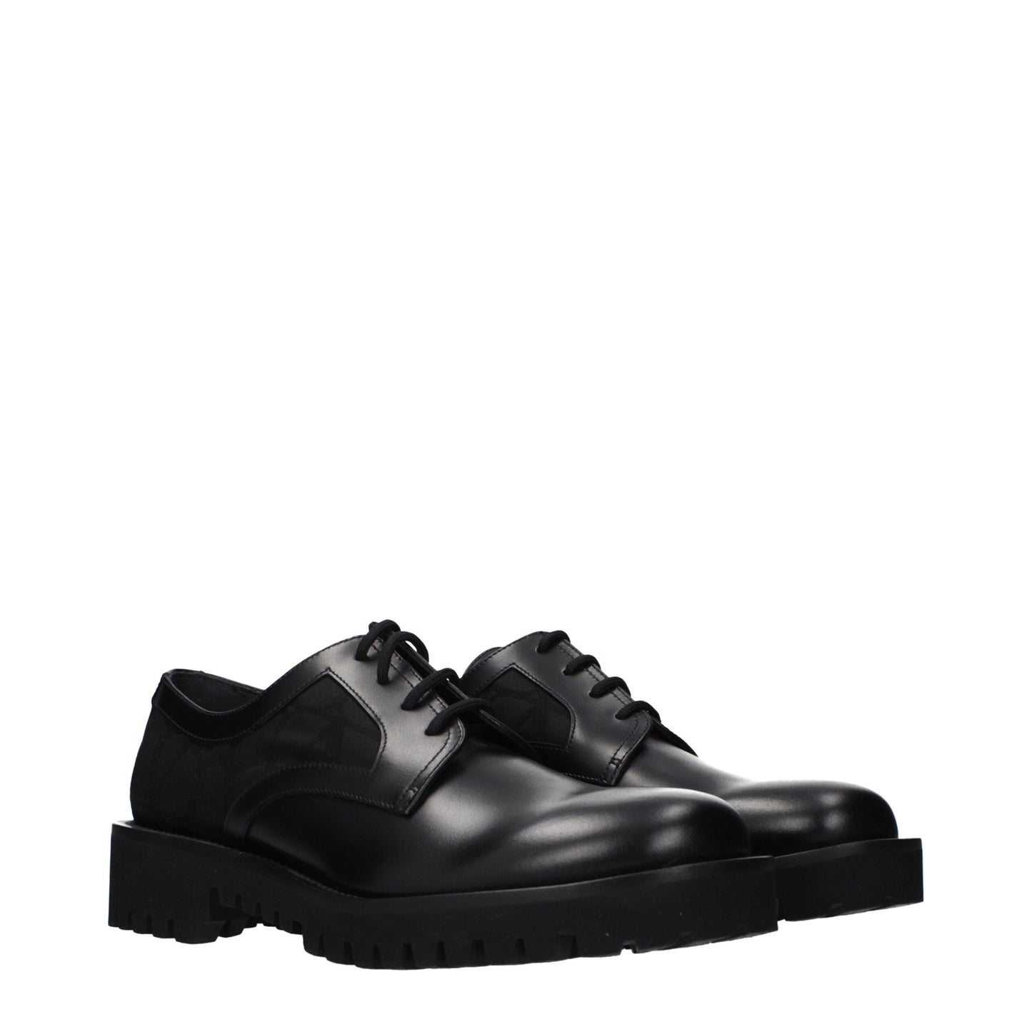Black Leather Oxfords And Derbies