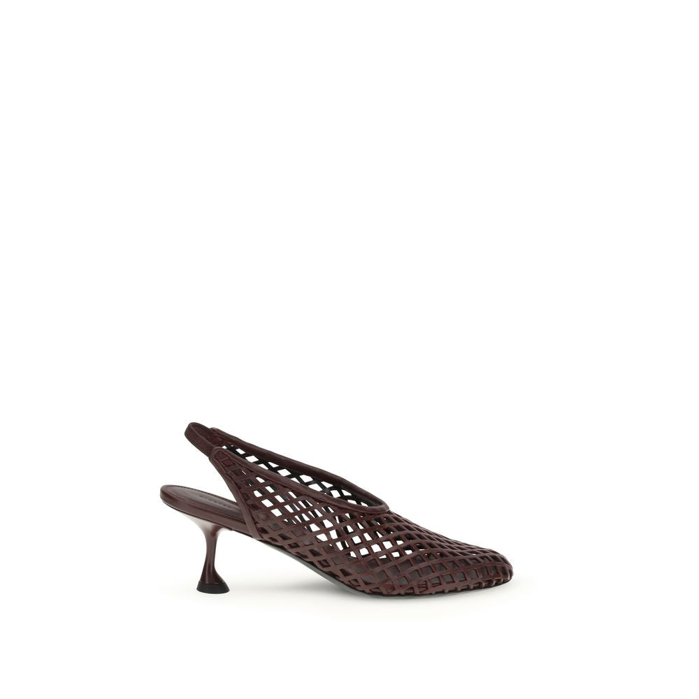 Bordeaux Calf Leather Bos Taurus Mid Heel Pumps
