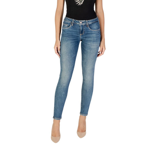 Blue Cotton Skinny Jeans