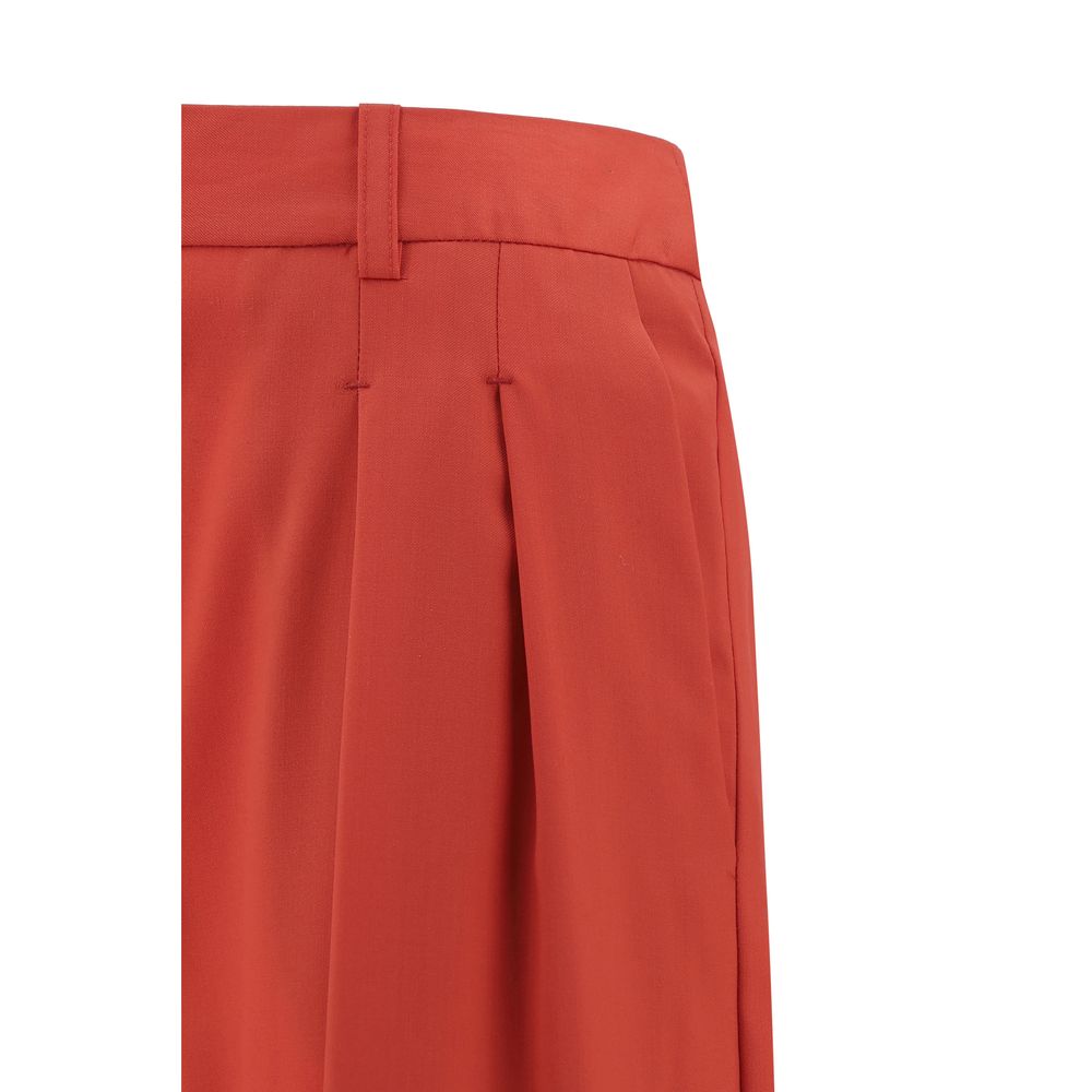 Multicolor Fleece Wool Flared Pants
