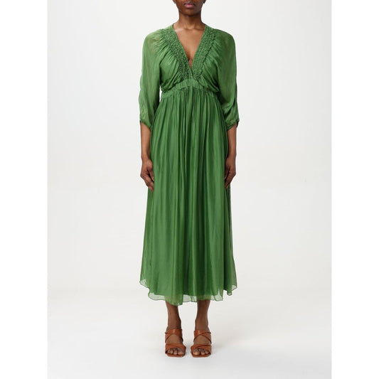 Bicolor Silk Casual Dress