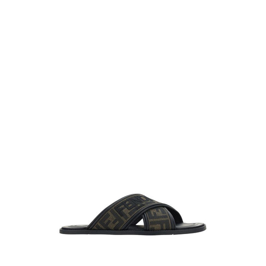 Black Calf Leather Bos Taurus Sandals