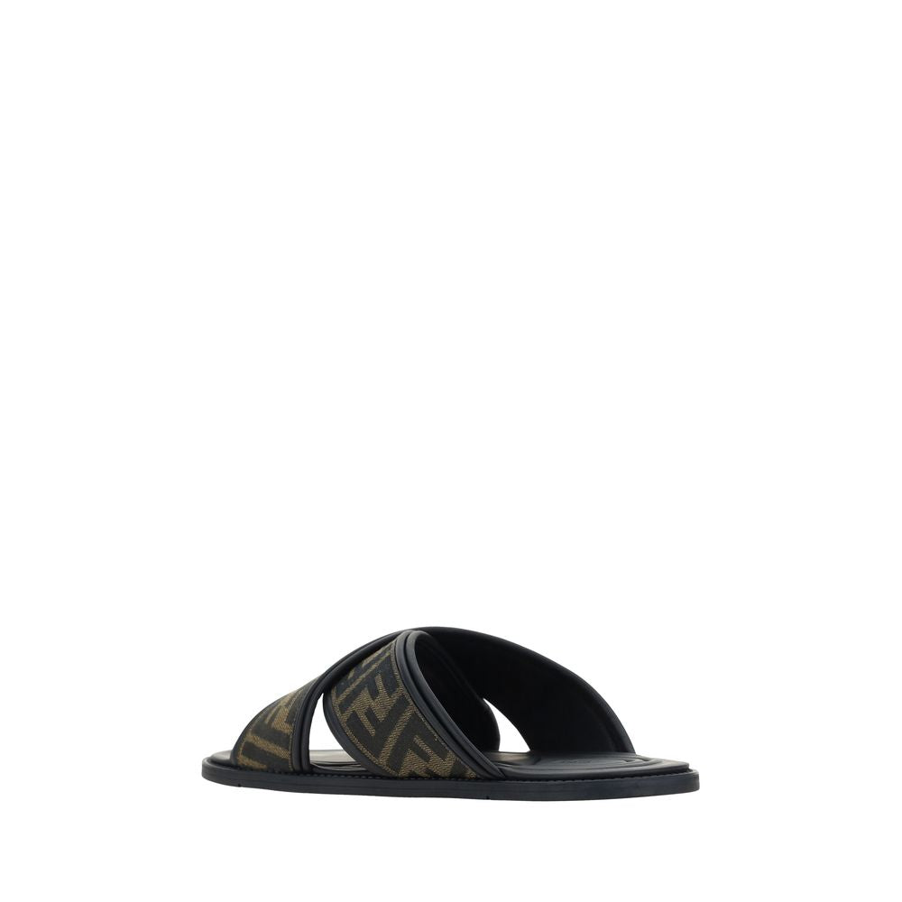 Black Calf Leather Bos Taurus Sandals