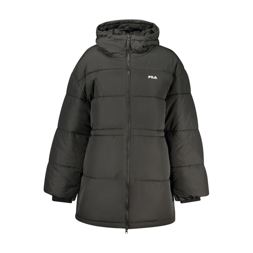 Black Polyester Women Jacket