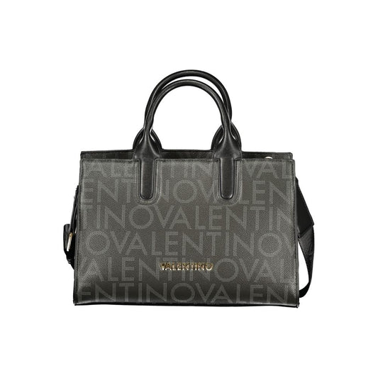 Black Polyurethane Women Handbag