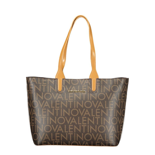 Marrone Polyurethane Women Handbag