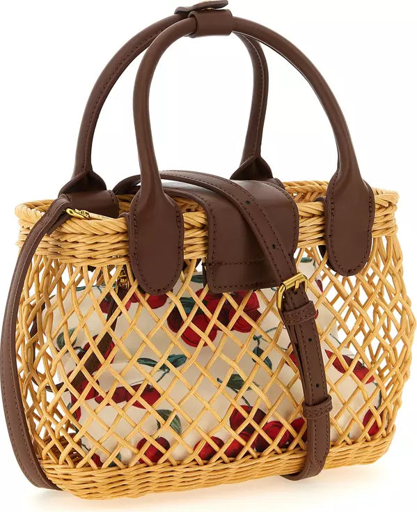 Borsa a tracolla in pelle beige