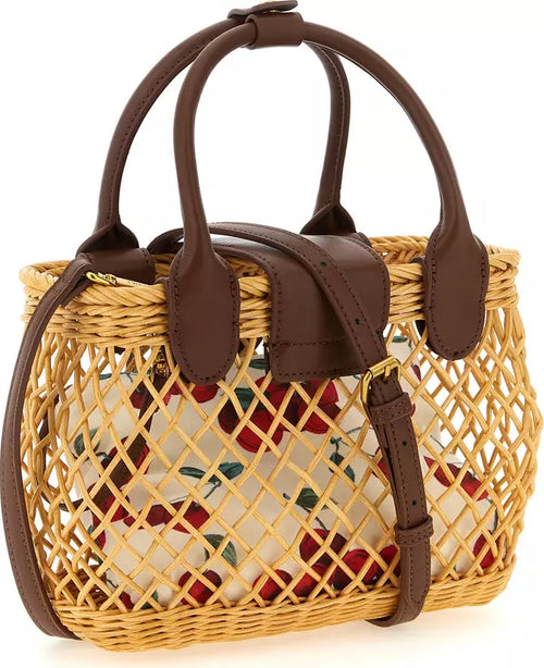 Borsa a tracolla in pelle beige