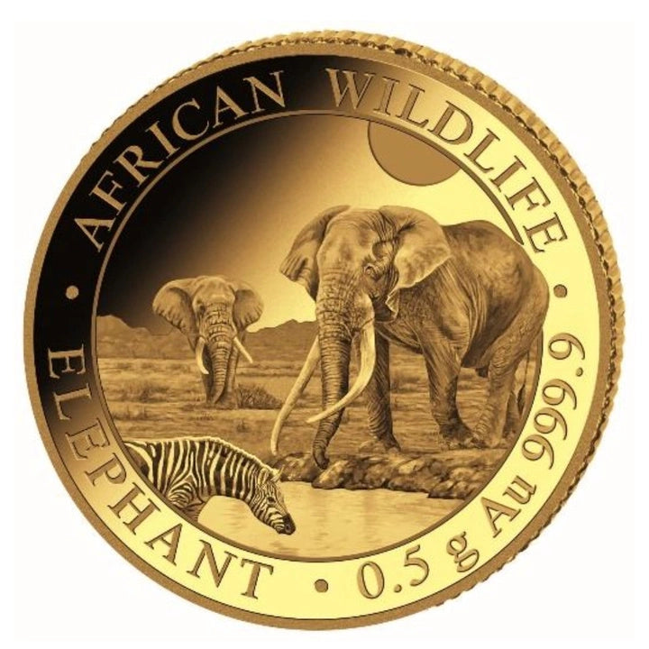African Wildlife: Elefante della Somalia 2026 – 0,5 g Oro