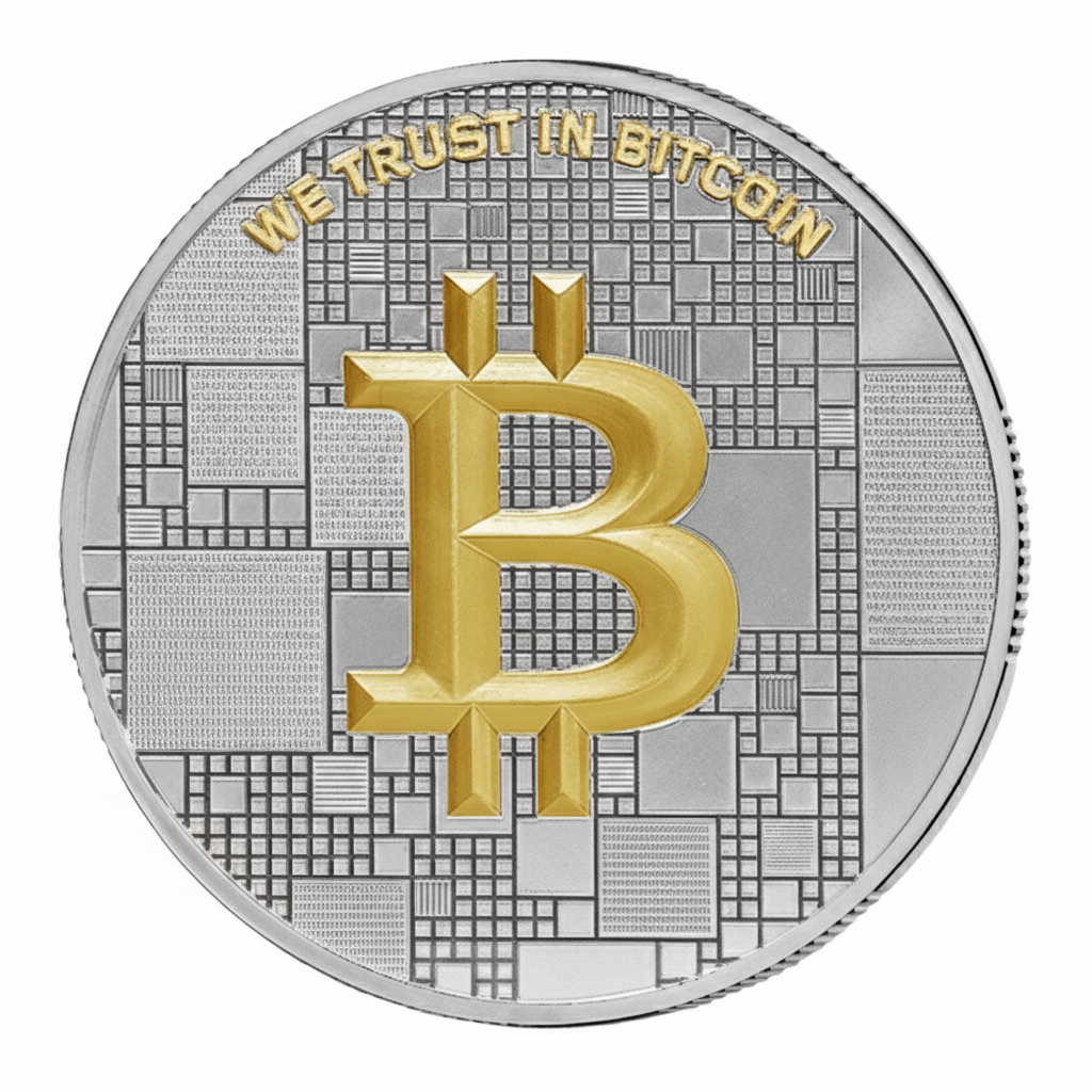 Medaglia d'Argento Bitcoin 1000 SAT – 21g di Argento e Oro