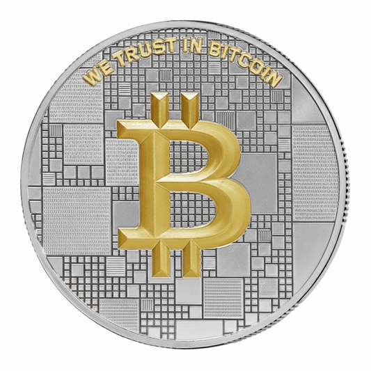 Medaglia d'Argento Bitcoin 1000 SAT – 21g di Argento e Oro