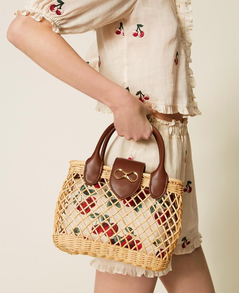 Borsa a tracolla in pelle beige